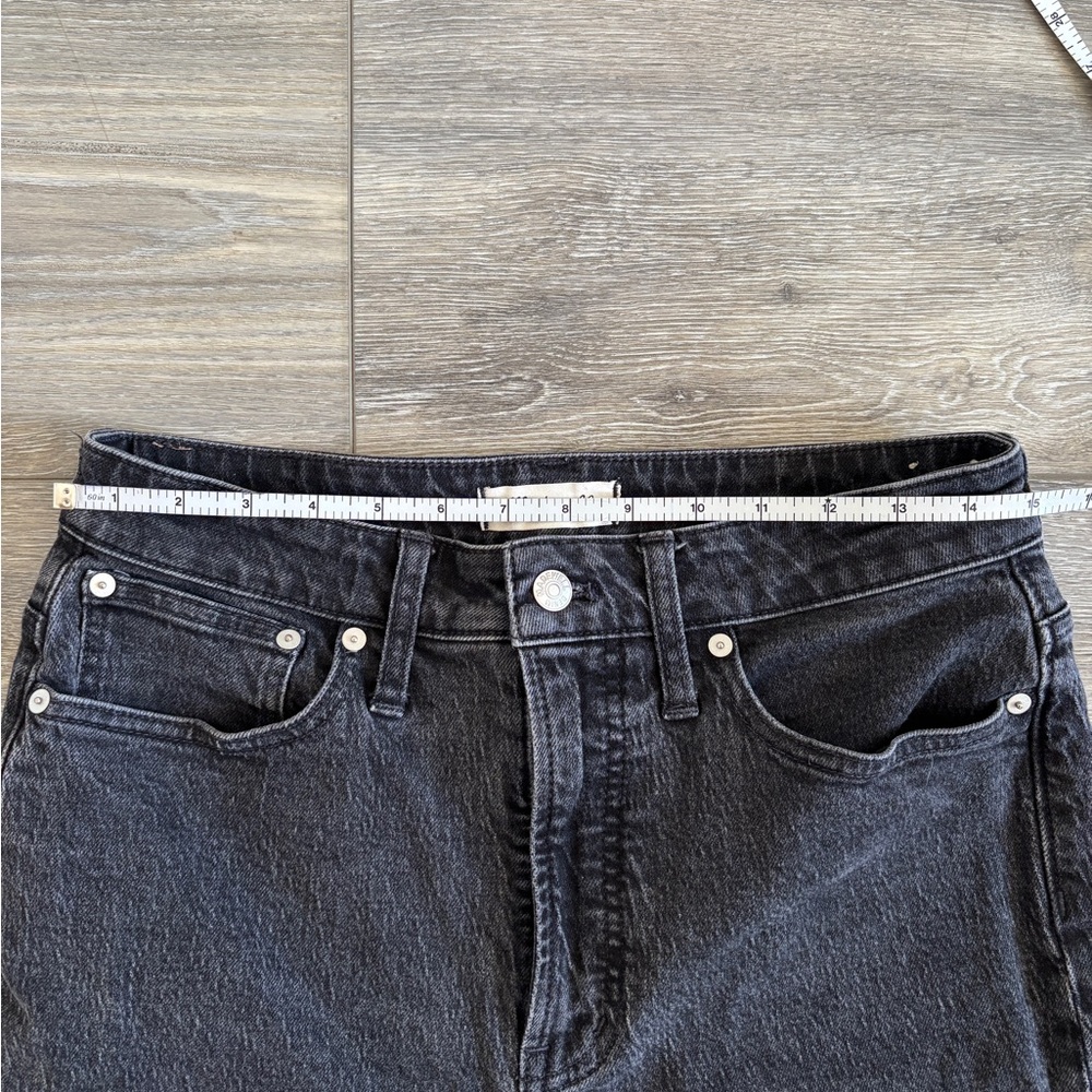 Madewell High Rise Straight Loose Black Denim Jeans 29 Waist Tall - Picture 2 of 8